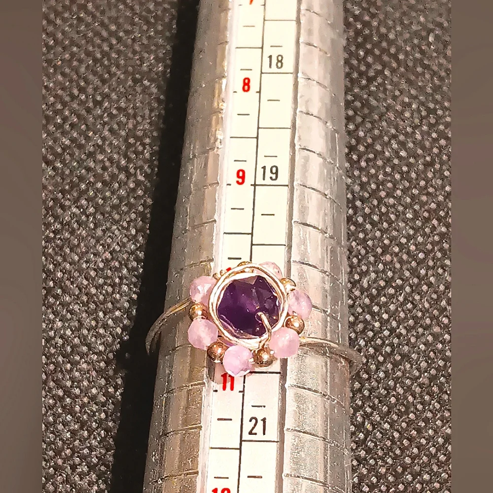 Amethyst Ring Sterling Silver - Picture 7 of 14